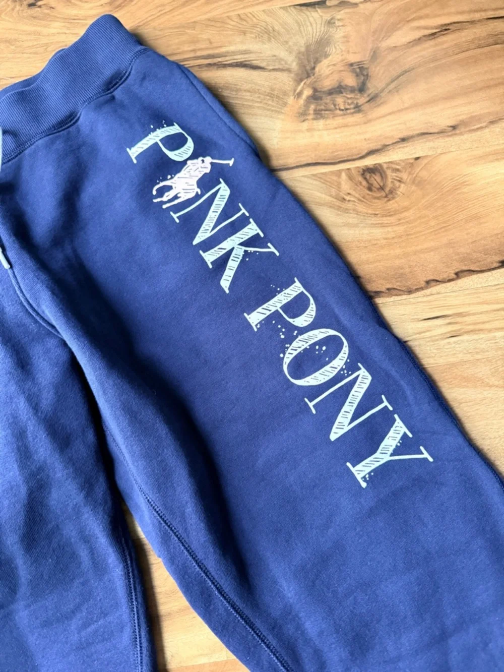 Polo Ralph Lauren Women's Pink Pony Fleece Sweatpants Navy Size Medium - Picture 11 of 11
